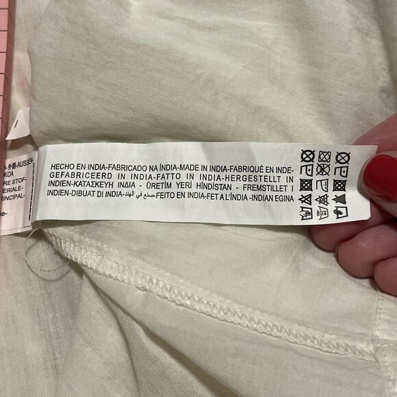 Zara Dress Womens Small Ivory Boho Crochet Halter Maxi Paisley Floral Summer NWT - Picture 14 of 16